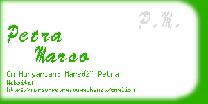 petra marso business card